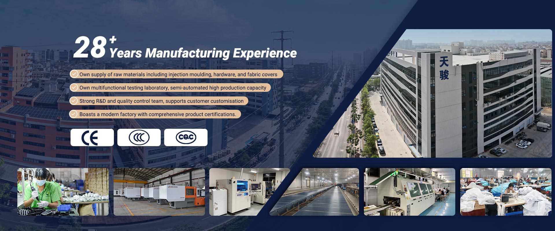 28+ Years Manufacturing Experience